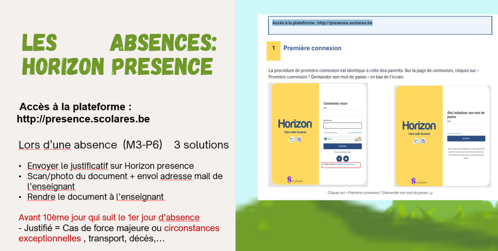 Les absences : Horizon Présence, accès à la plateforme et procédure de première connexion
